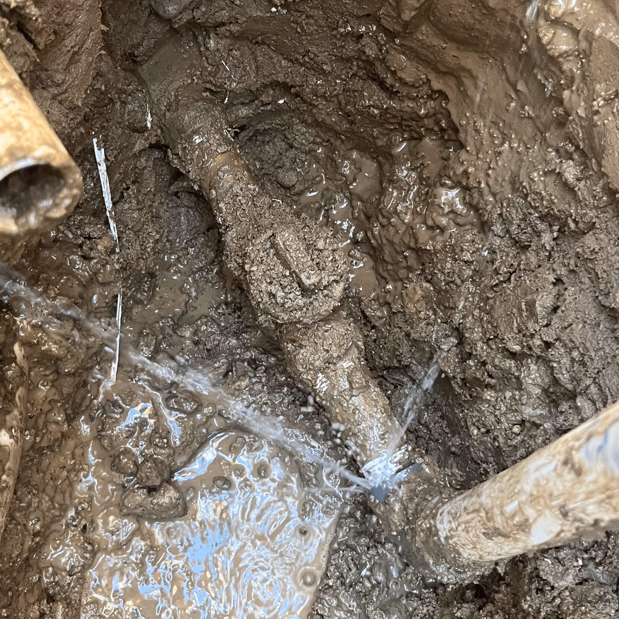 Leaking residential stop and waste valve with water at the shutoff during a Provo, Utah sprinkler repair visit